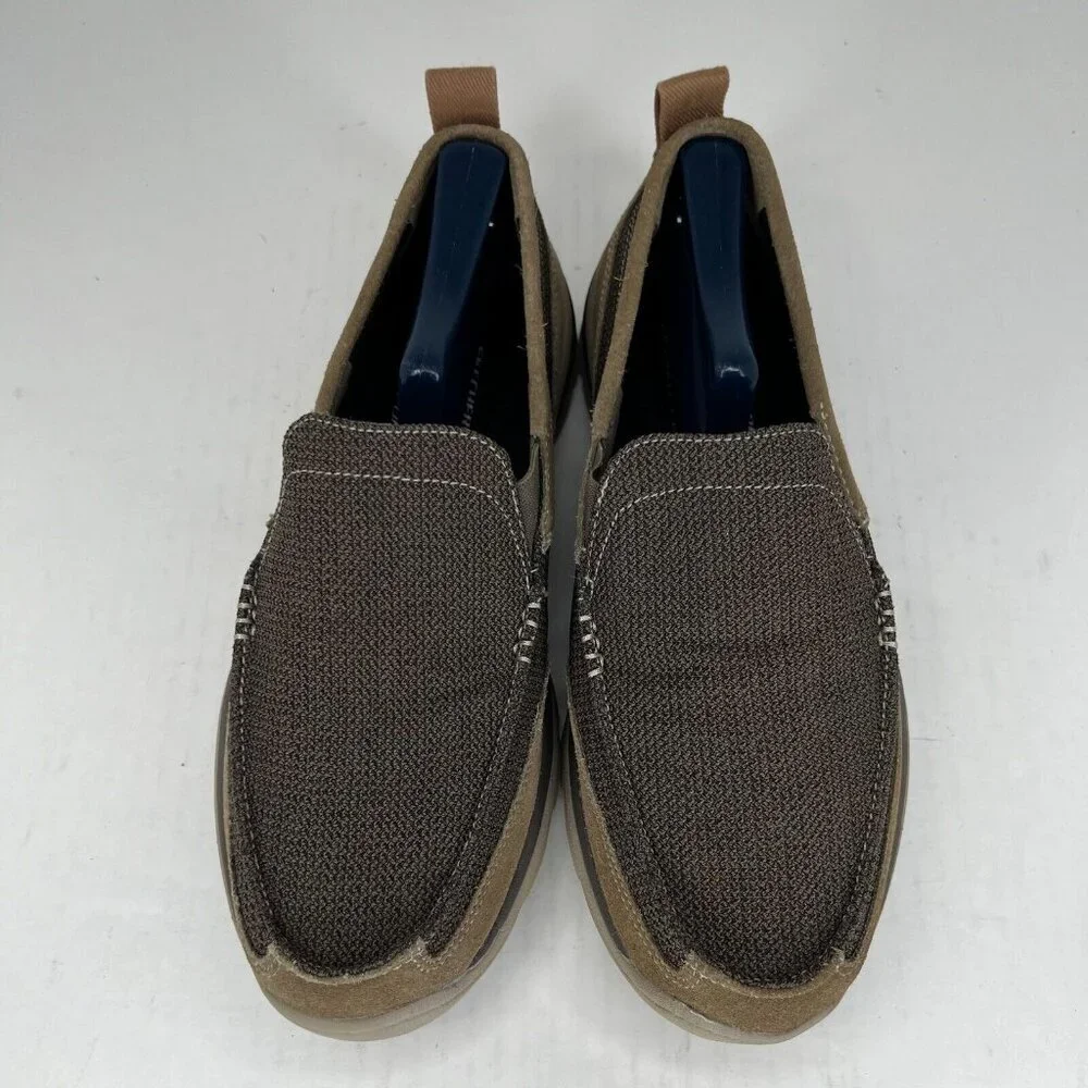 Skechers Mens 64365 Brown Superior Milford Memory Foam Slip-On Size 9 Loafers